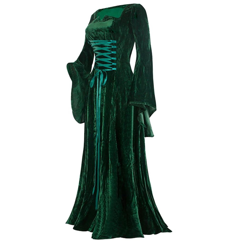 Buy Women's Long Dress Vintage Long Sleeve Floor Length Dress Elegant Elven  Dress at affordable prices  free shipping, real reviews with photos  Joom