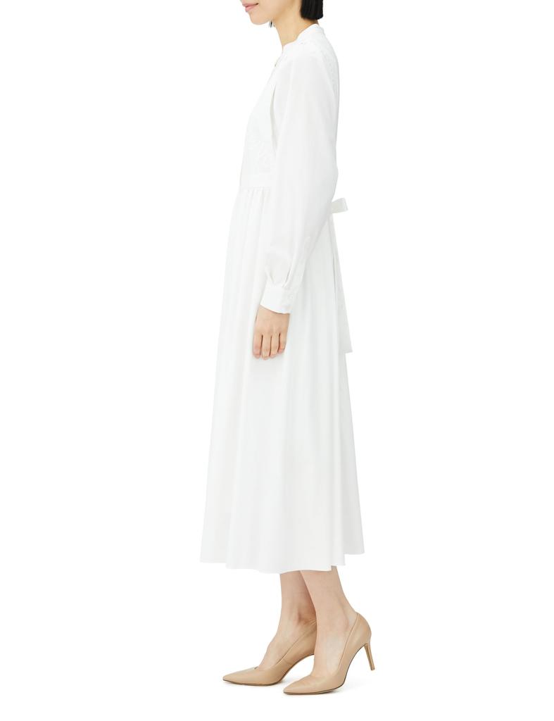 Grace Continental 2024SS Embroidered Shirt White Dress, Women's, 01,
