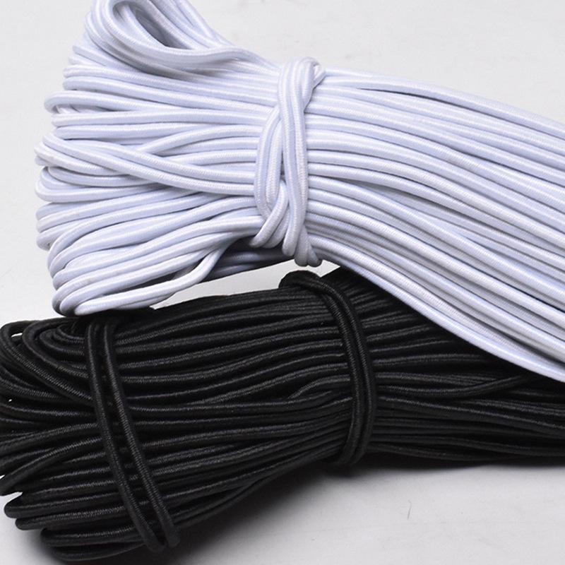 

Black & White 1-10mm High Elastic Latex Core Soft Elastic Cord for Clothing Accessories White 0.8mm
