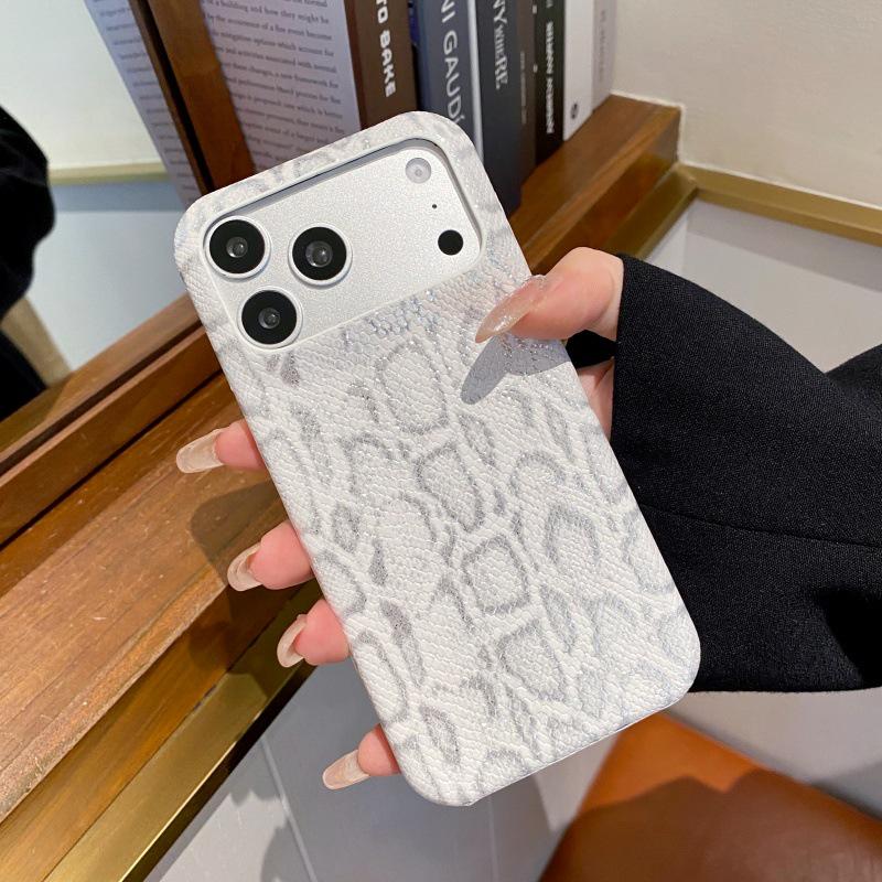 

Lux Snake Skin Pattern Semi-Wrapped Oil Edge iPhone Case for 17 Air/16 Pro/15/14/13 iPhone Air