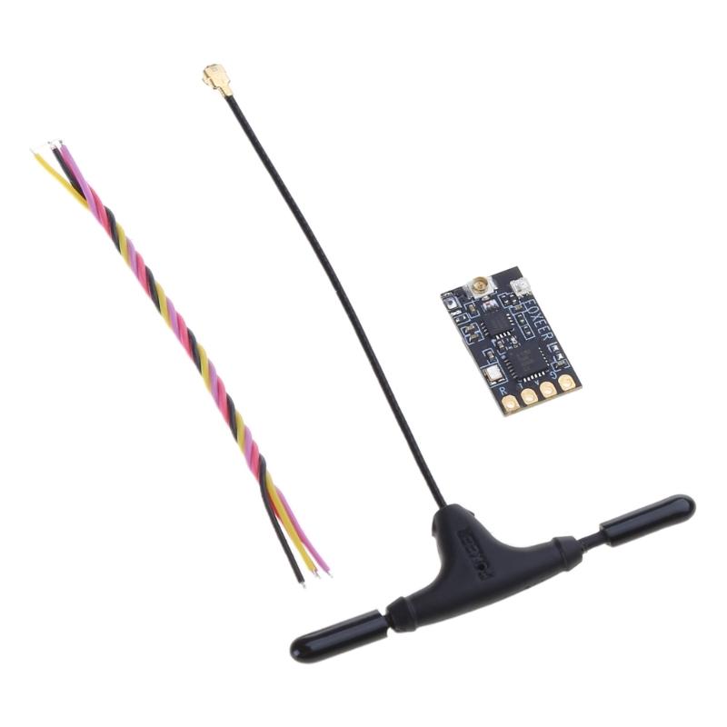 1 Set Foxeer ELRS 2.4G Receiver with T Antenna PA+LNA Signal Transmission for Long-distanced Drones Part