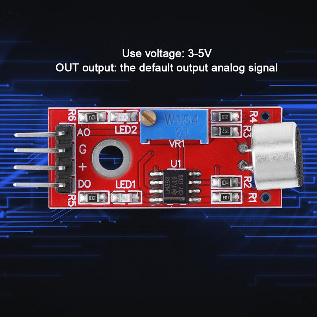 High Sensitivity Microphone Audio Amplifier Module Output 20dB Gain Low Noise DC 3.3V5V