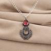 Pink Tourmaline Gemstone Designer Silver Pendant 1.8" Women Jewelry For Women CP-45-4