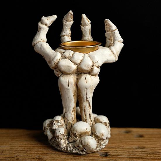 Halloween Ghost Hand Candle Holder Spooky Skeleton Hand Candle Stand Scented Tealight Candle