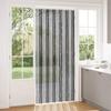 Grey and Black Chenille Insect Screen Door Curtain 100 x 230 cm