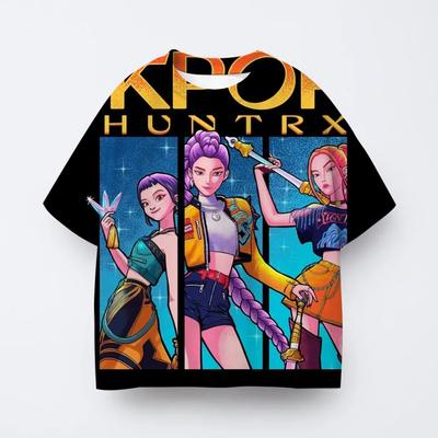 Anime Kpop Hexenjagd Gruppe T-Shirt 3D-Druck Kinder T-Shirt Mode lässig Cartoon T-Shirt Mädchen Kinderbekleidung