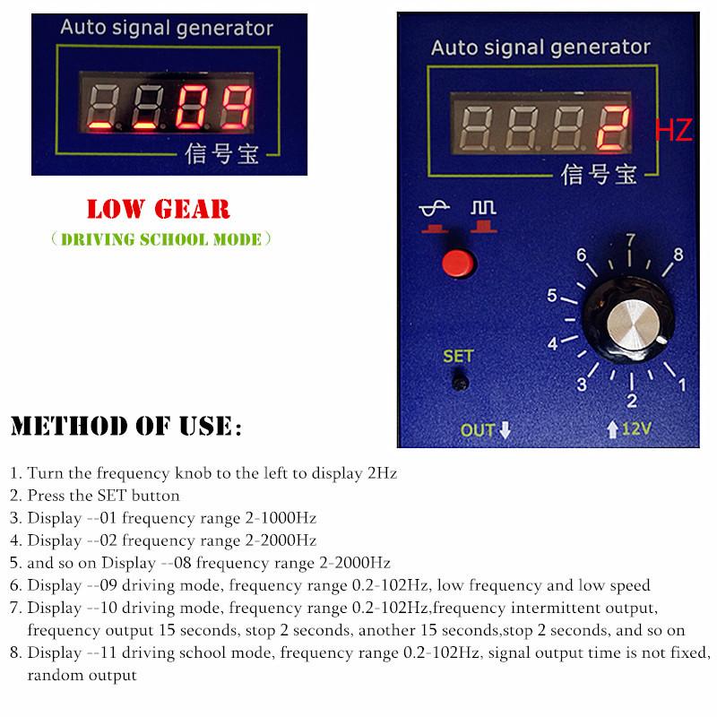 Portable Auto Vehicle Signal Generator Car Hall Sensor and Crankshaft Position Sensor Signal Simulator Meter 2Hz To 8KHz