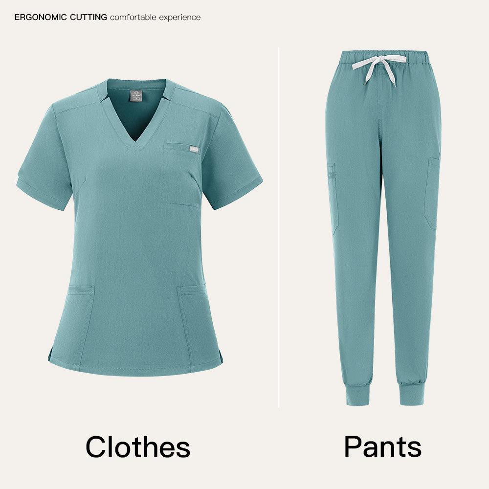 Unisex Sweat-Absorbent Breathable Dental & Beauty Salon Medical Scrub Suit