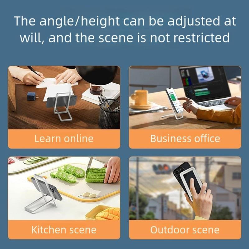 Small Foldable Phone Holder Adjustable Angles Mobile Stand Easy to Carry Universal Compatibility for All Smartphones