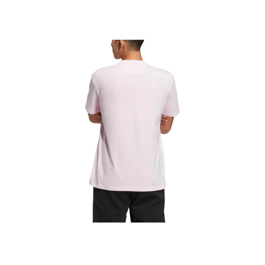 Adidas Neo Solid Color Crew Neck Sports T-Shirt Unisex Tops Clear-Pink HS6815