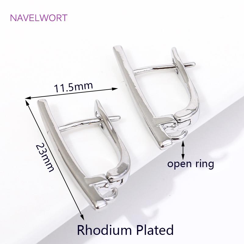 DIY Earring Making Accessories 18K Gold Plated Smooth Earring Hook Clasps Brass Metal Earwires Hooks,Jewelry Making Supplies