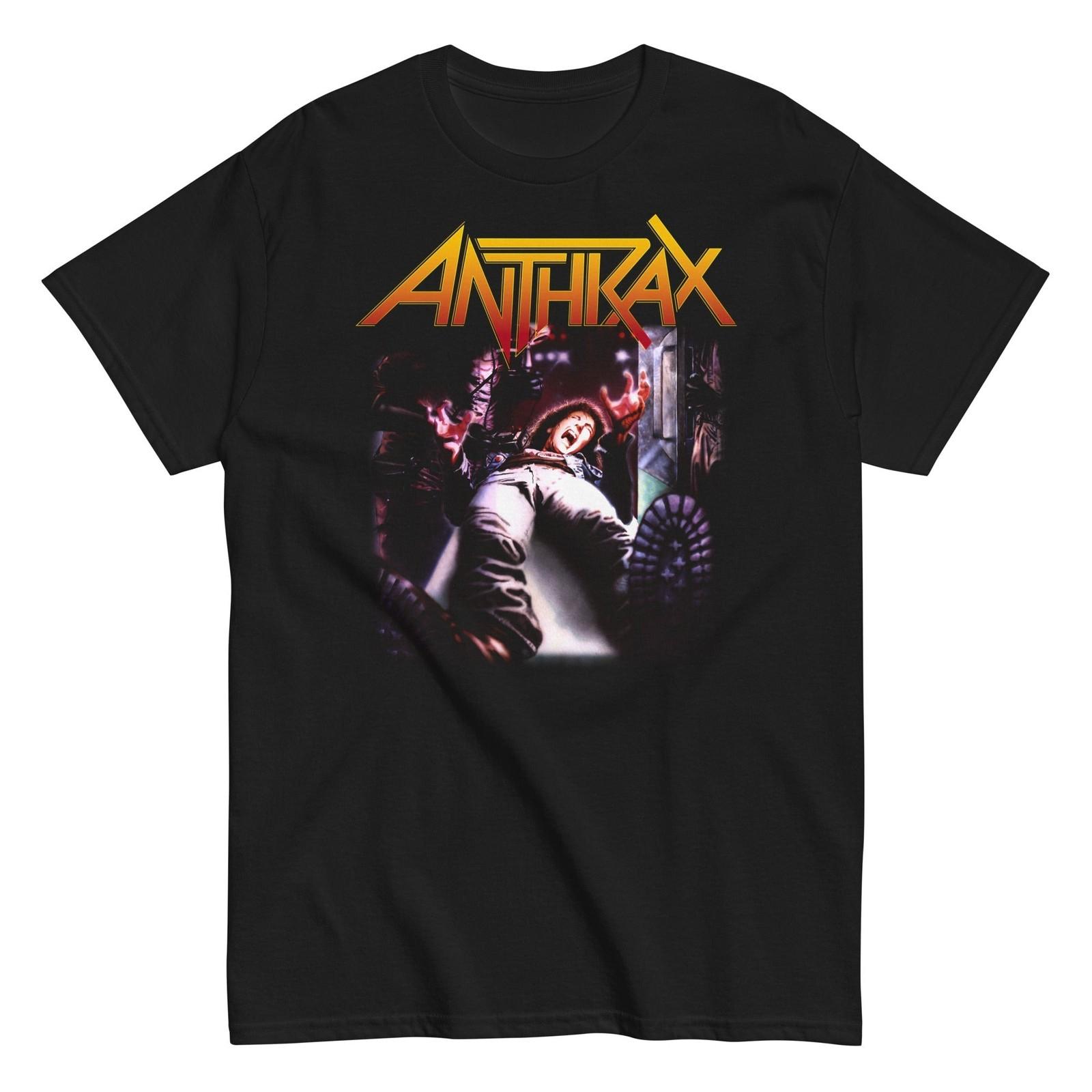 MerchMoment Anthrax - Die on Your Feet T-Shirt Mens Womens Tees Top Tops Tee T-Shirt Mens Womens Tees Top Tops Tee Black New 2XL