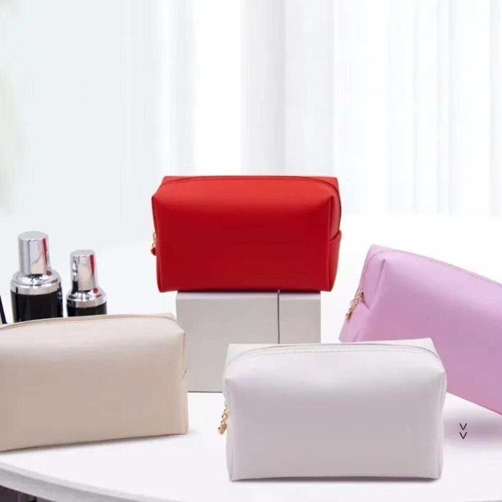 New PU Leather Makeup Bag Large Capacity Zipper Closure Toiletry Bag Waterproof Storage Bag for Women & Men
