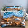 Starfish and seashell design. Bedding sets Duvet cover sets Duvet covers Pillowcases(1 * Duvet Cover 2 * Pillowcases without duvet insert)