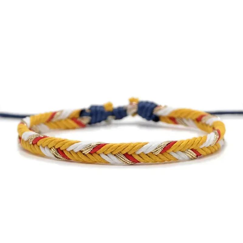 Various colors Lucky Charm Tibetan Bracelets & Bangles For Women Men Handmade Knots Green Rope Amulet Gift Bracelet