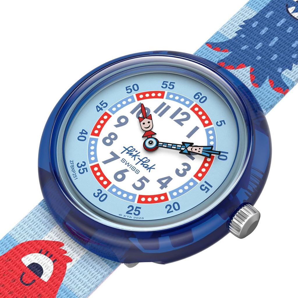 Wristwatch FEAR ME FBNP251 Boys Blue [Flick Flack] Kids' NOT!