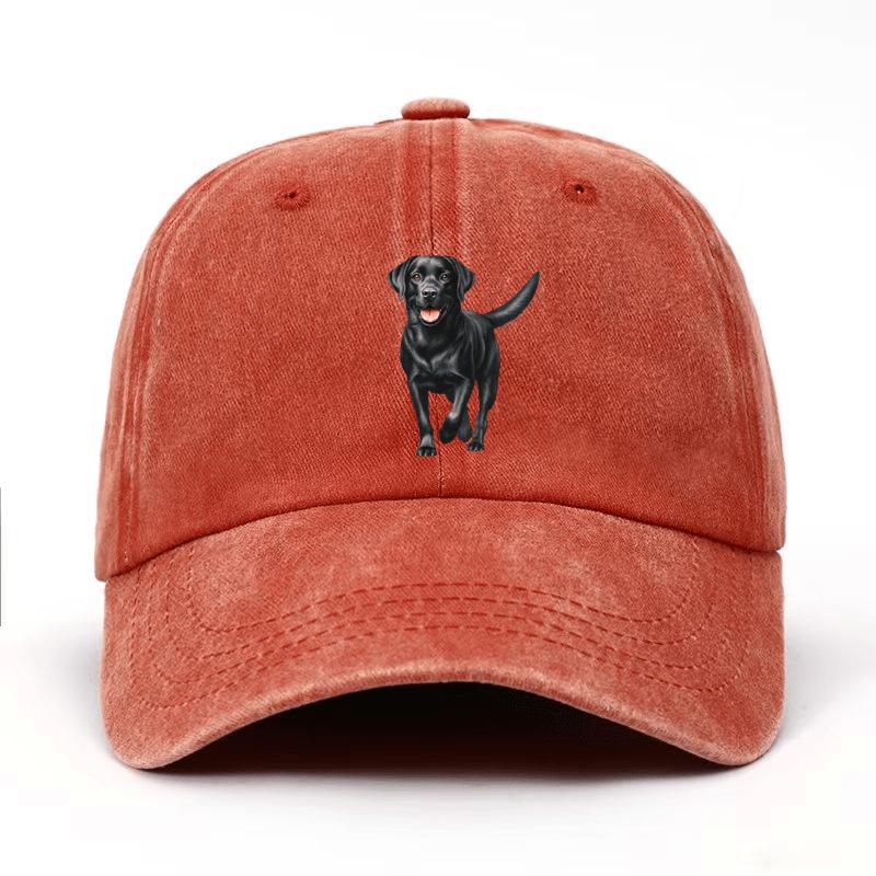 Baseballkappe mit schwarzem Labrador-Print ist das perfekte Geburtstagsgeschenk für Tierliebhaber, größenverstellbar für Unisex und Damen
