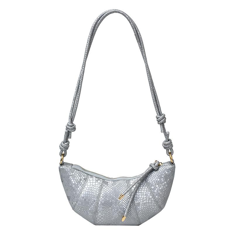 Literary small fresh simple pu solid color women's dumpling bag 25 spring new casual versatile women's shoulder messenger bag