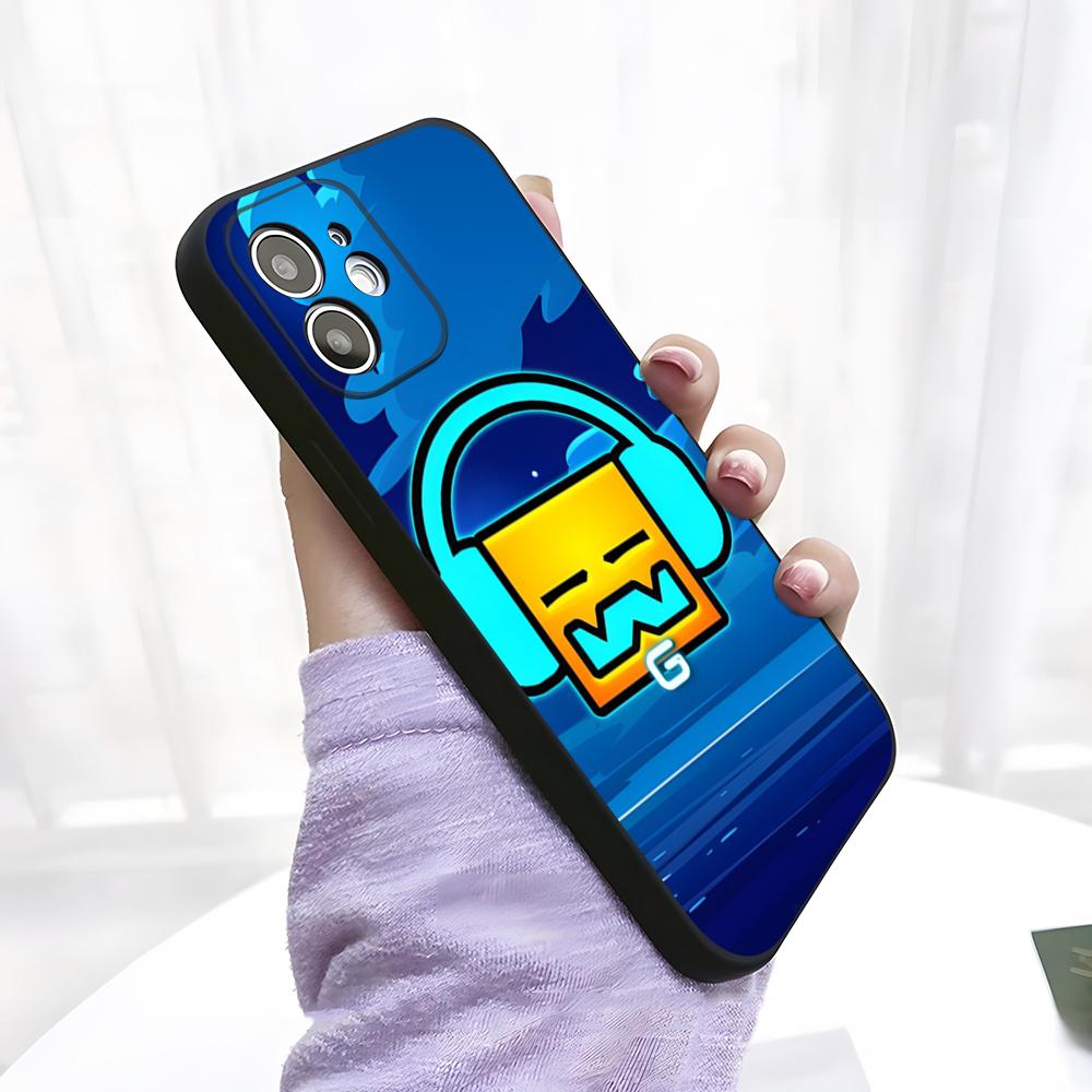 Game G-Geometry Dash Phone Case For IPhone 17 Pro Max 15 Pro 16 14 Plus 12 13 Mini 11 Pro Shockproof Soft Cover