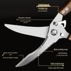 Multi-Functional Kitchen Scissors for Chicken, Fish, and BBQ with Rebound Action