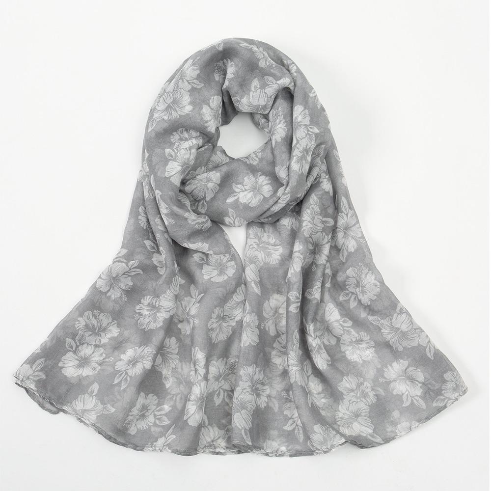 Breathable Floral Printed Scarf Soft Muslim Scarf Fashion Hijab Shawl Muslim Women