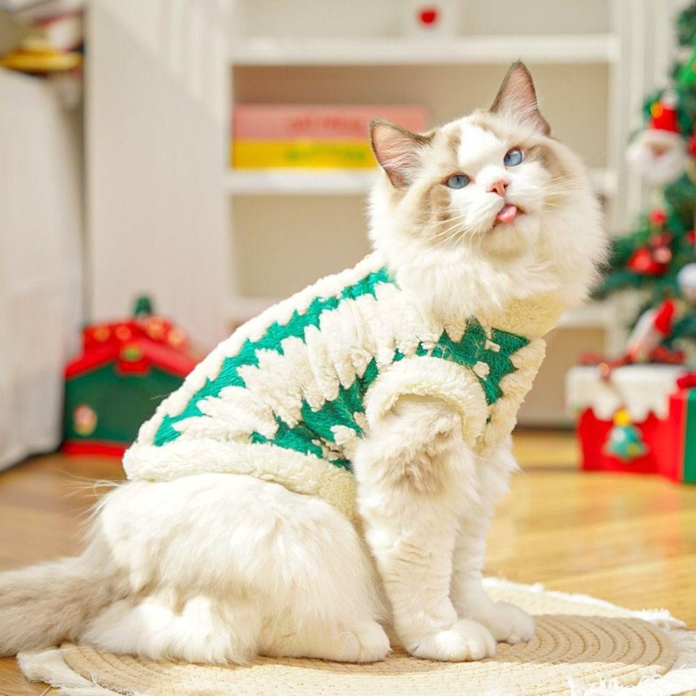 Windproof Cat Warm Vest Comfortable Puppy Two-Legged Clothing Christmas Pet Clothes  Party