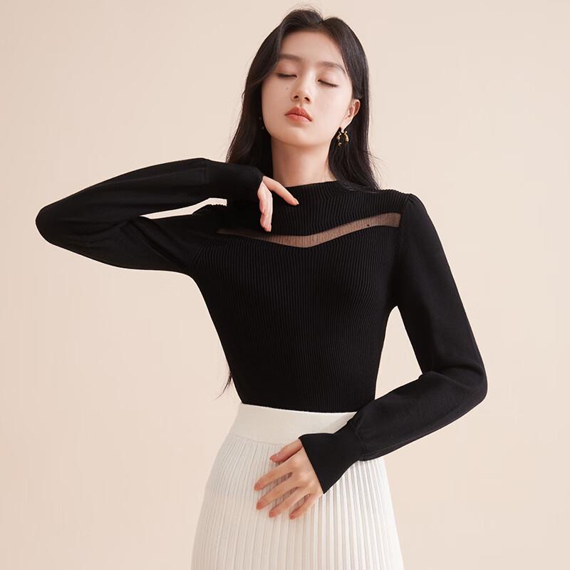 

Anti-Pilling Half-High Collar Knit Sweater M