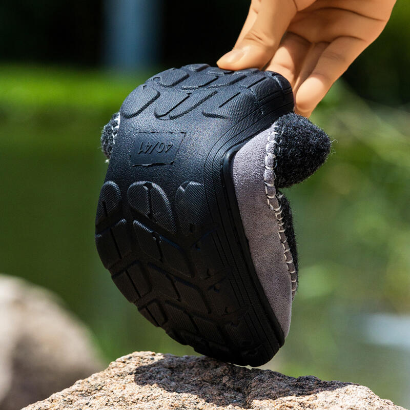 Outdoor Memory Foam Slippers Winter Warm Non Slip Massage Furr Lined Soft Comfort for Men