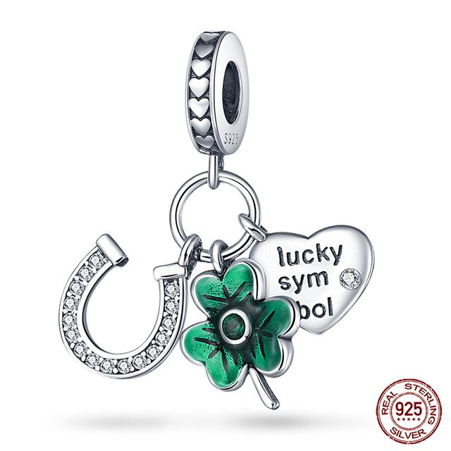 2023 mode Frühling Glück Vier Kleeblatt Serie 925 Sterling Silber Charms Perlen Fit Fasion 925 Armband DIY Schmuck