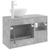 Bathroom Furniture Set 2 Pcs Concrete Grey Particleboard