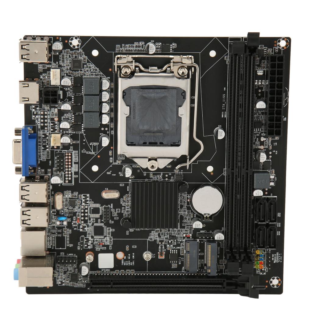 Desktop Motherboard LGA1155 Slot Dual Channel DDR3 4 SATA 2.0 M.2 NVME PCIe 2.0 X16 VGA HD Output ITX Motherboard