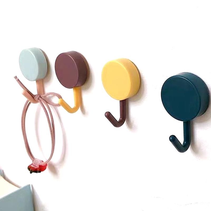 Nordic Style Traceless Round Mini Adhesive Hook for Kitchens