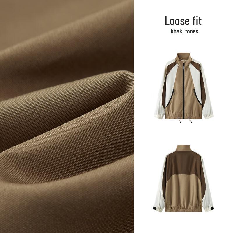 Semir Men's 2025 Spring American Retro Color-Block Loose Fit Jacket