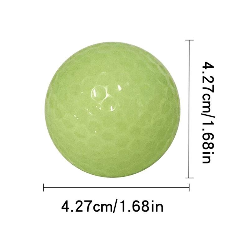 3/5Pcs Reusable Fluorescent Golf Balls Bright Night Luminously Golf Balls Portable Glow Golf Balls for Training Hitting