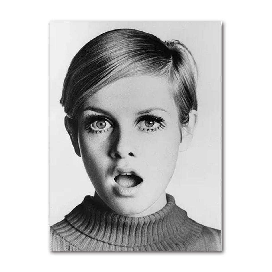 Vintage Sexy Supermodel Kate Moss Poster Rauchend Leinwandbild Druck Wandkunst Feministische Mode Wandkunst Bild Hoom Dekor