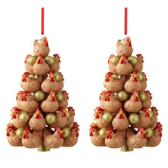 Stacking Animal Pendant Animal Christmas Tree Pendant 2D Acrylic Hanging Decoration for Xmas Tree Backpack Keychain Car