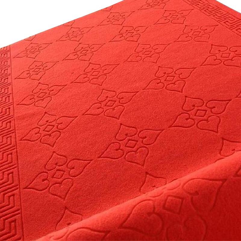 Commercial Anti-Slip Embossed Flocked Carpet красный