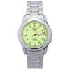 Repasované pánské hodinky Seiko 5 z nerezové oceli se zeleným ciferníkem, automatické, SNKK19 SNKK19J1 SNKK19J