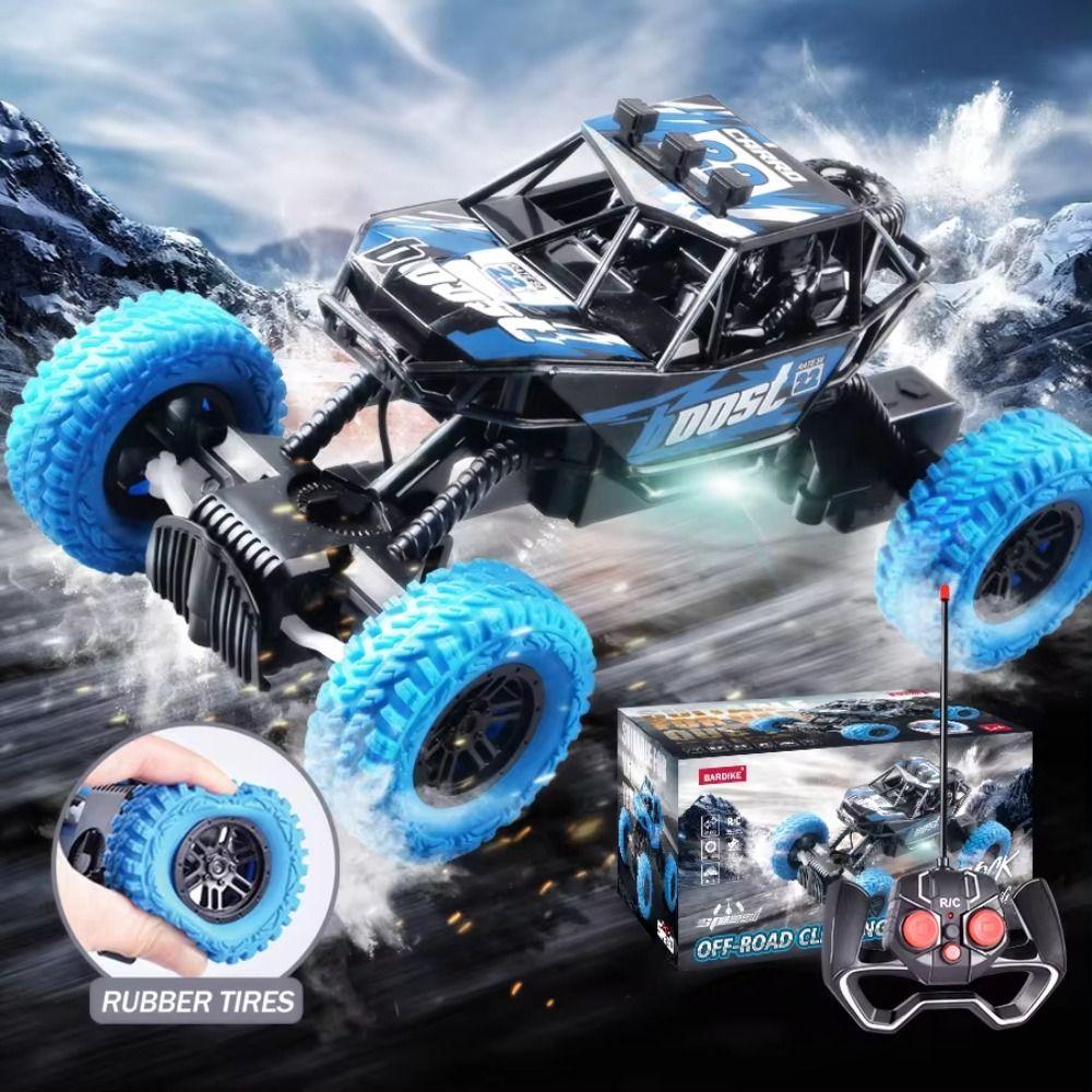 Mit Lichtern Fernbedienungsspielzeug Autos Gummiräder Geländespielzeugauto Kinder