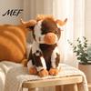 Soft Stuffed Animal Toy Highland Cow Toy, Plush Scottish Cattle Doll, Cuddly Farm Plushie Cute Doll Present for Adults Kids Boys Girls Washable