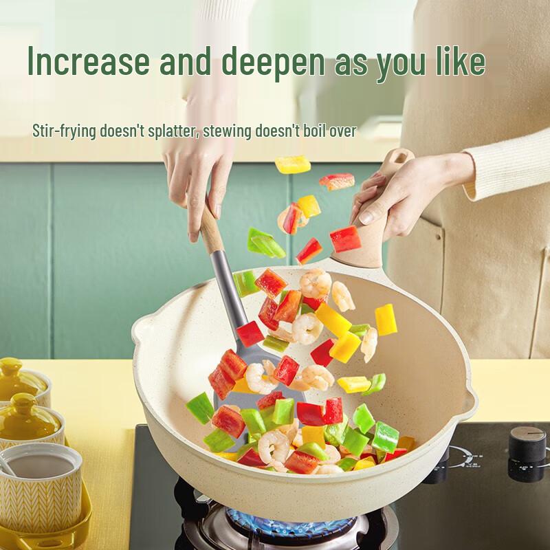 

COOKER KING Dabai 32cm Non-Stick Deep Wok Frying Pan