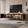 TV Schank, Lowboard Hochglanz hängend LED, TV Board Fernseherschank Falttür, TV-Ständer Wandmontierte TV-Regale 180cm Wohnzimmer, Esszimmer,
