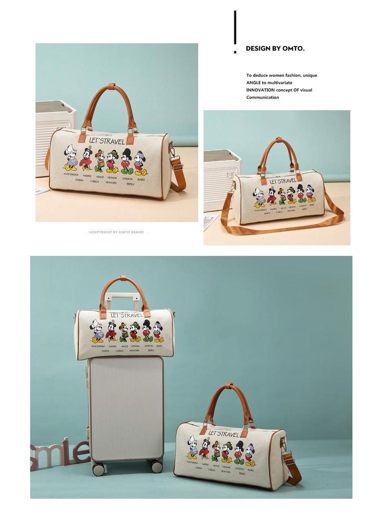 Geantă Canvas Sport & Călătorie Femei Capacitate Mare Desen Animat Coreean