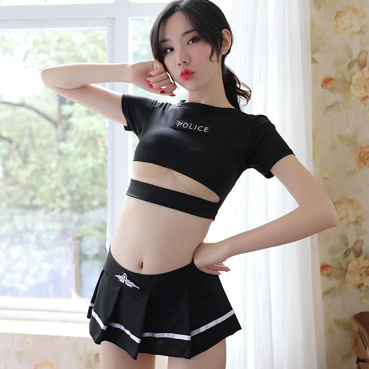 Sex Underwear Uniform Black Pure School Girl Clothing Breast Large Size Sexy Mini Skirt Uniform Temptation Pure Desire Suit