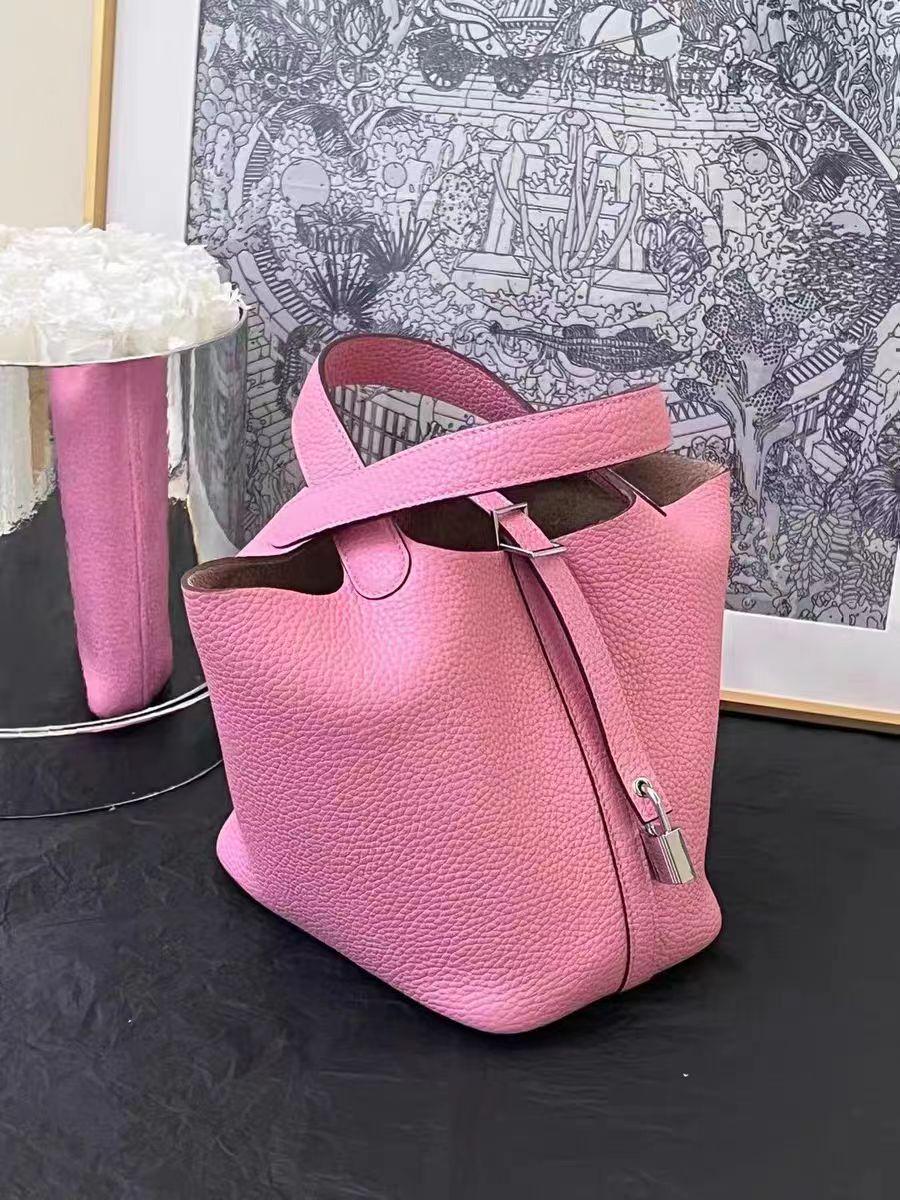 

Элегантная сумка-ведро из натуральной кожи — стильный, универсальный и вместительный дизайн корзины для овощей. 18cm