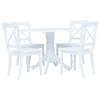 Day and Night - Day and Night Dining Set 5 Pieces Solid White Rubber Wood