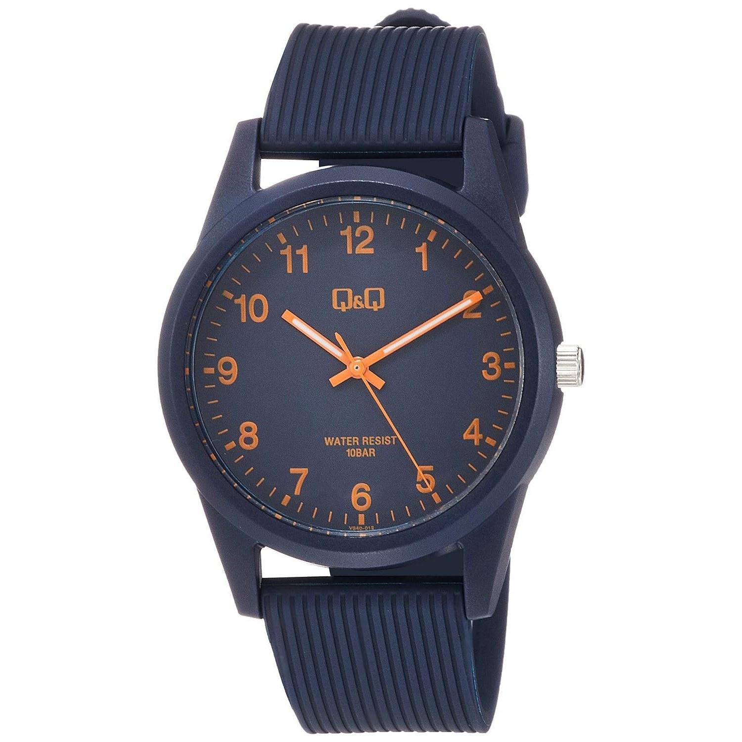 Citizen QQ Wristwatch Analog Waterproof Urethane Belt VS40-012 Navy