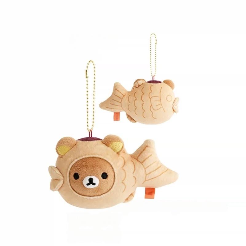 Kawaii Rilakkuma Kimono Taiyaki Lucky Cat Series Kiiroitori Plush Doll Keychain Cute Mount Fuji Chairoikoguma Bear Stuffed Toy