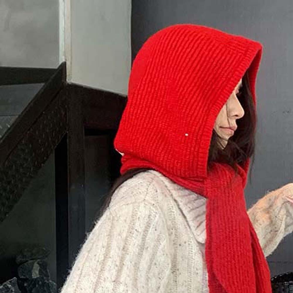 Soft Neck Collar Beanies Cap Triangular Winter Neckerchief Hat Versatile Knitted Hooded Cap  Warmer