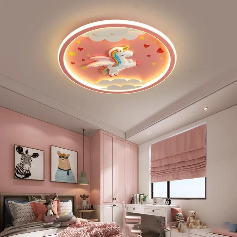 Children's bedroom ceiling light LED circular ceiling light creative fighter jet boy and girl cute airplane room decoration